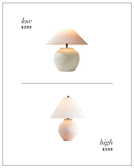 High / Low : Ceramic Table Lamp with Tapered Shade 

#LTKhome