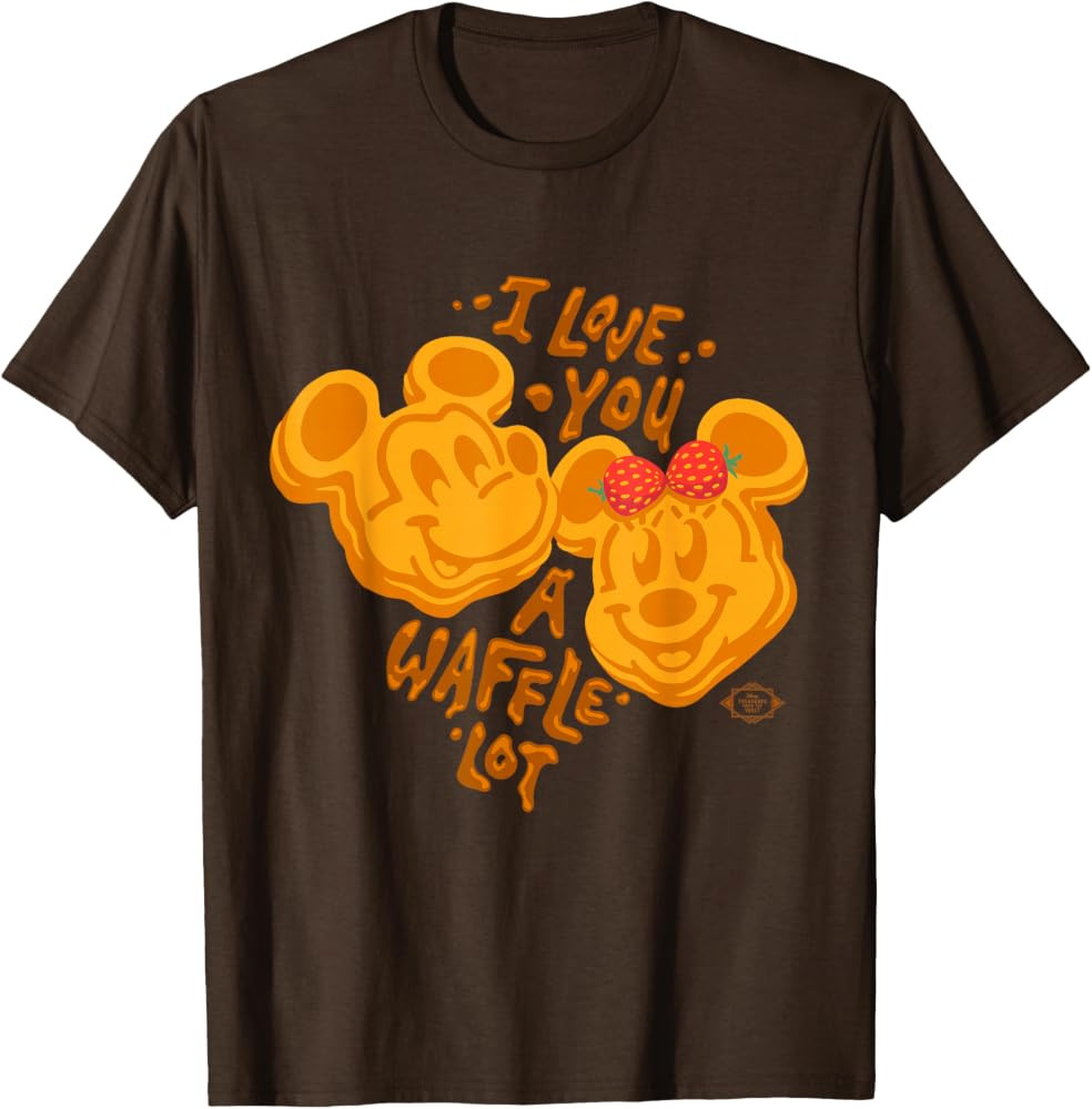 Disney Mickey & Minnie Love You a Waffle Lot Valentine’s Day T-Shirt | Amazon (US)