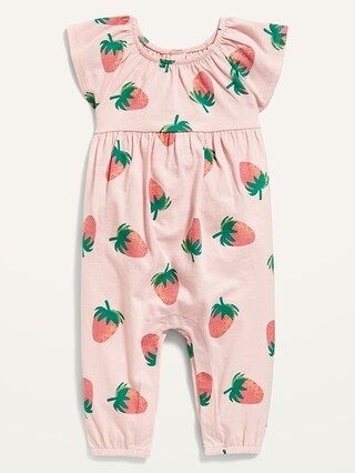 Flutter-Sleeve Jersey Jumpsuit for Baby | Old Navy (US)