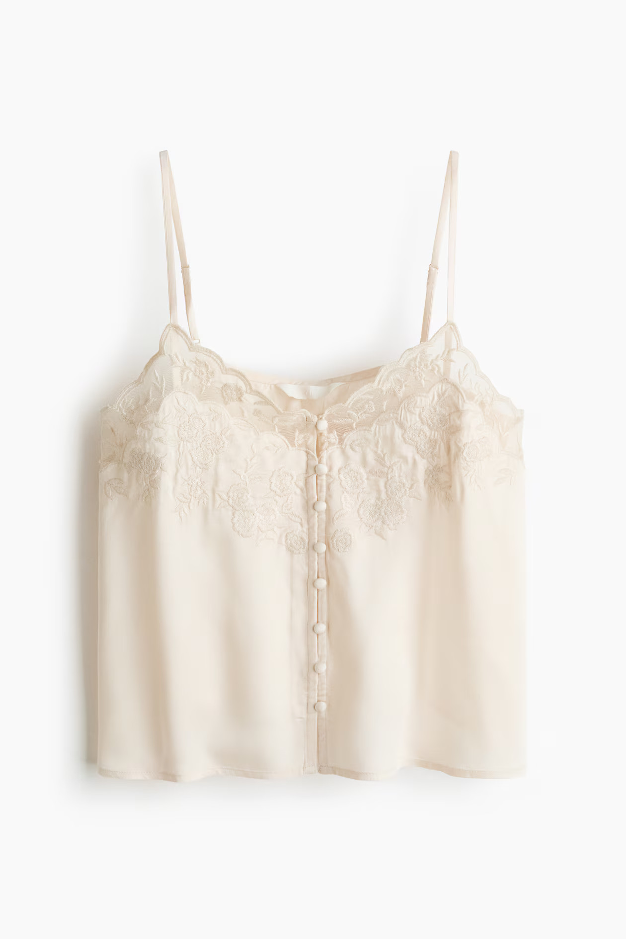 Embroidered-detail viscose top | H&M (UK, MY, IN, SG, PH, TW, HK)
