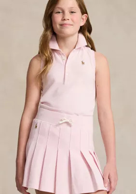 Girls 7-16 Cotton Mesh Sleeveless Polo Shirt | Belk