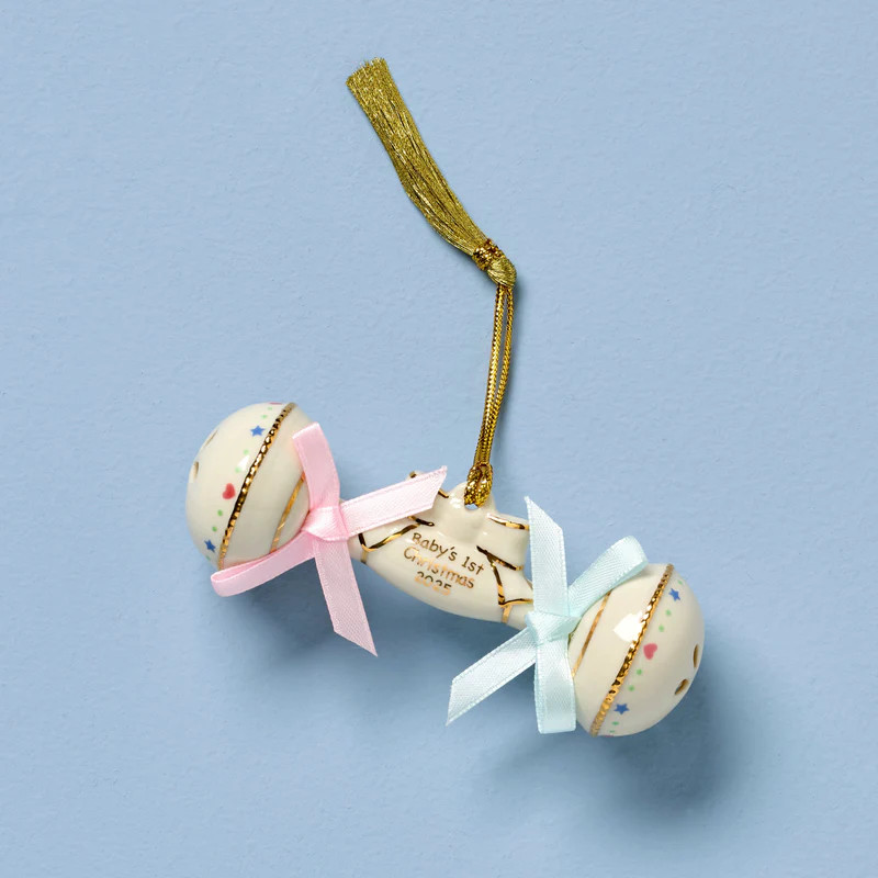 2025 Baby's 1st Christmas Rattle Ornament | Lenox