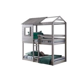Donco Kids Deer Blind Gray Twin Bunk Bed Loft 1370-TTLG - The Home Depot | The Home Depot