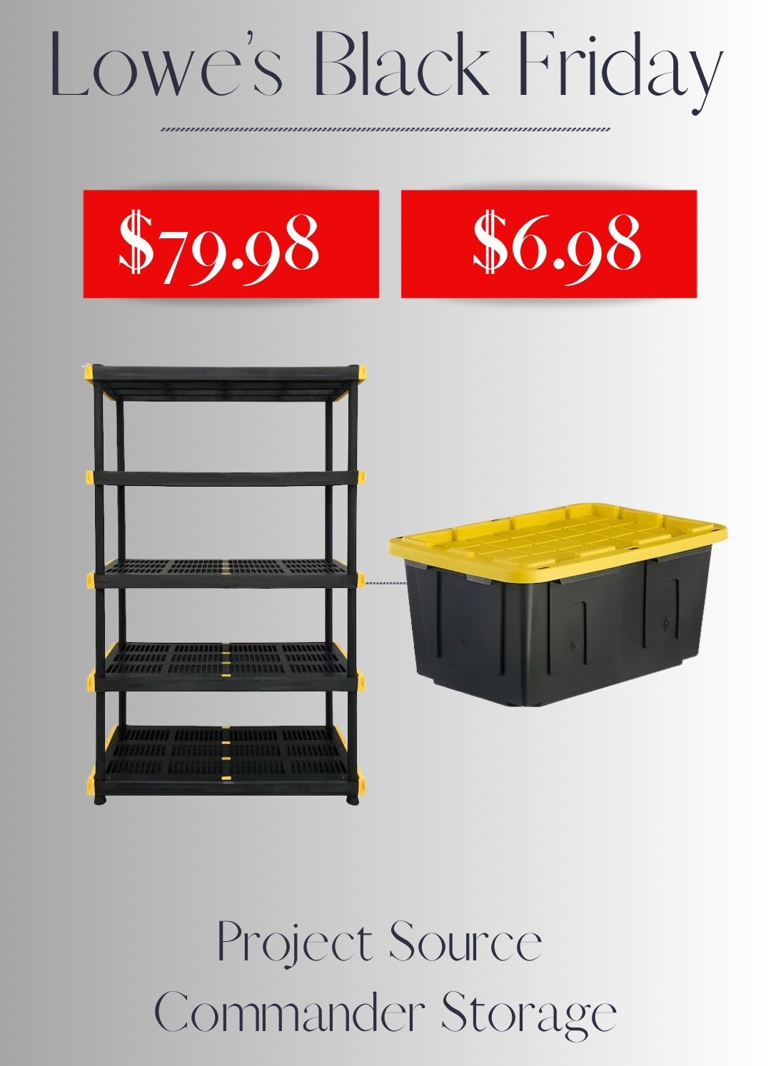 Basement and garage organization on sale with these 27 gallon totes and shelving system 

#LTKCyberWeek #LTKHome #LTKFindsUnder100
