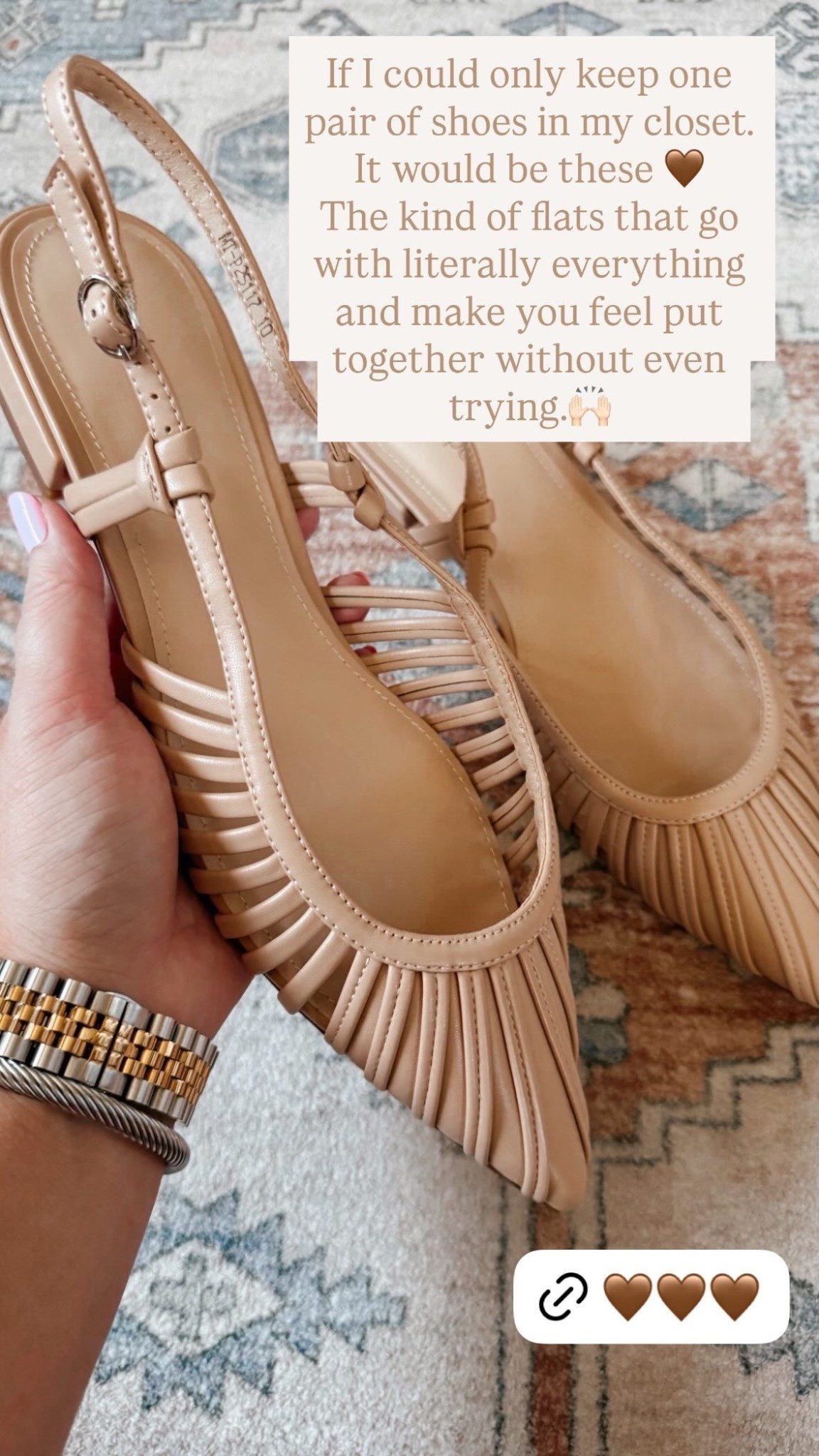 If I could only keep one pair of shoes in my closet… It would be these 🤎The kind of flats that go with literally everything and make you feel put together without even trying.🙌🏻 nude slingback flats | beige flat shoes | neutral spring shoes | chic everyday flats | comfortable work shoes | business casual style | capsule wardrobe staples | timeless neutral shoes | minimalist fashion finds | classic wardrobe basics | spring outfit shoes | summer office style | feminine neutral style | effortless chic outfit | elevated everyday look | neutral shoe trend | versatile flat shoes | affordable fashion find | amazon shoes | amazon fashion | designer inspired flats | pointed toe flats | slingback heels alternative | classy workwear shoes | neutral outfit inspo | soft girl aesthetic | modern classic style | travel friendly shoes | comfortable chic | wardrobe essential

#LTKgrwm #LTKootd #LTKSaleAlert