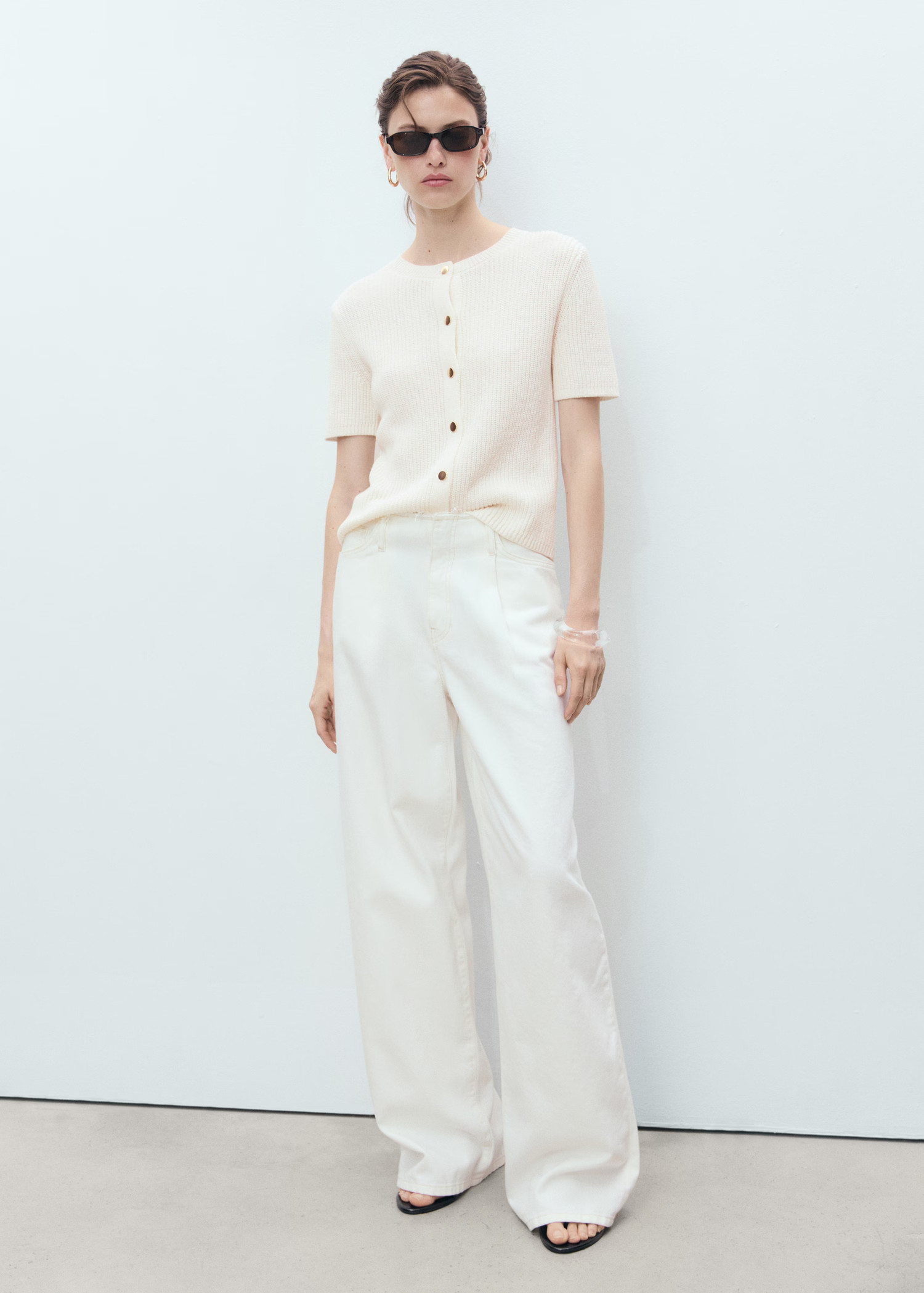 Short-sleeved knitted cardigan - Women | MANGO USA | Mango (US/MX/AU)