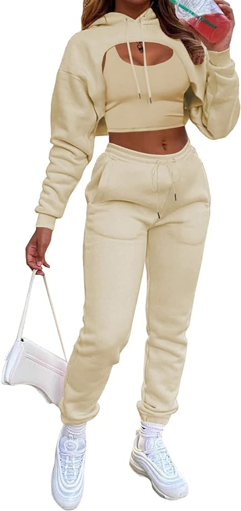 Women's 3 Piece Tracksuits Sweatsuit | Amazon (US)