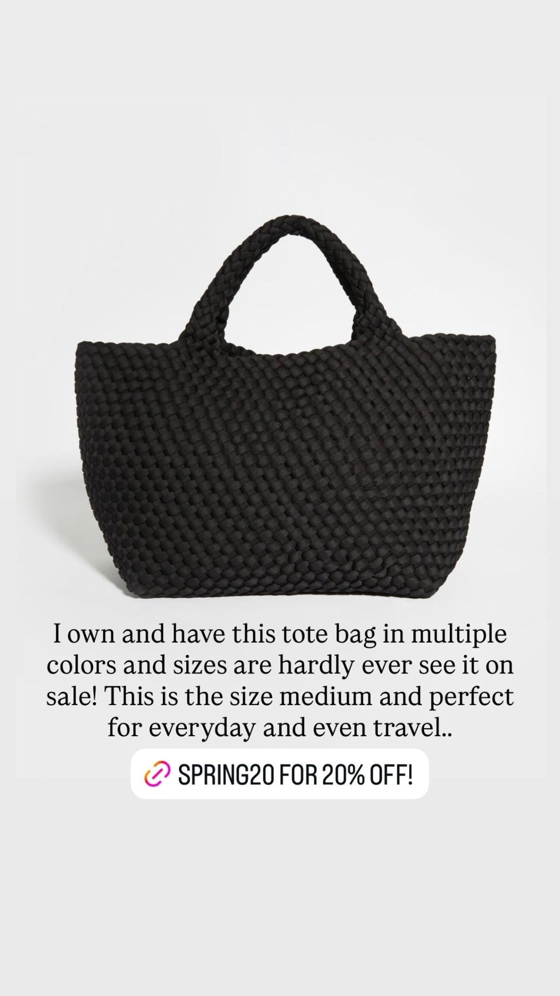 I own and have this tote bag in multiple colors and sizes are hardly ever see it on sale! This is the size medium and perfect for everyday and even travel..

#LTKootd #LTKSaleAlert #LTKTravel