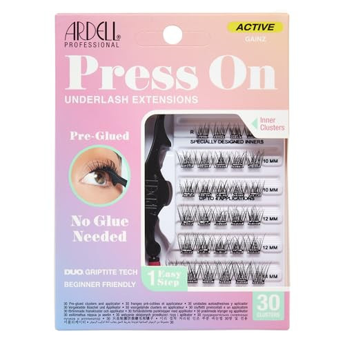 Ardell Active Press on DIY Lash Clusters, False Eyelashes, Individual Lashes, Pre-Glued Underlash, Cluster Eyelash Extensions, Gainz, 1-pack | Amazon (US)