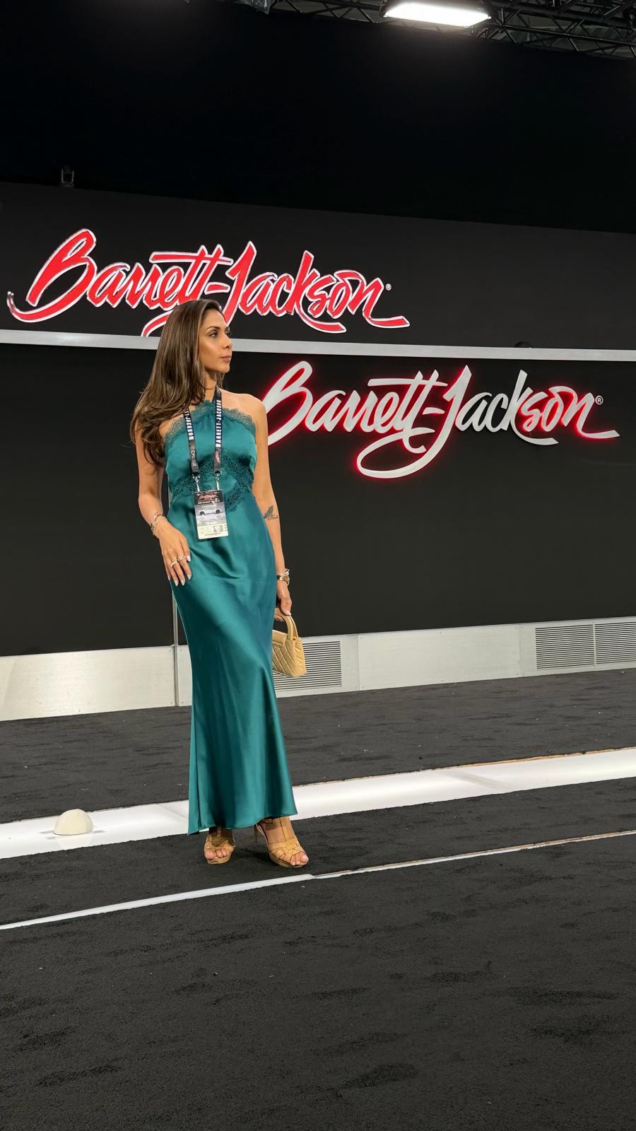 A night at Barrett-Jackson in a timeless satin moment ✨ The perfect combination of an elegant Etre Aime dress, classic Chanel bag, and YSL sandals. 🤍 Everything linked on LTK. 

 #LTKgrwm #LTKSeasonal