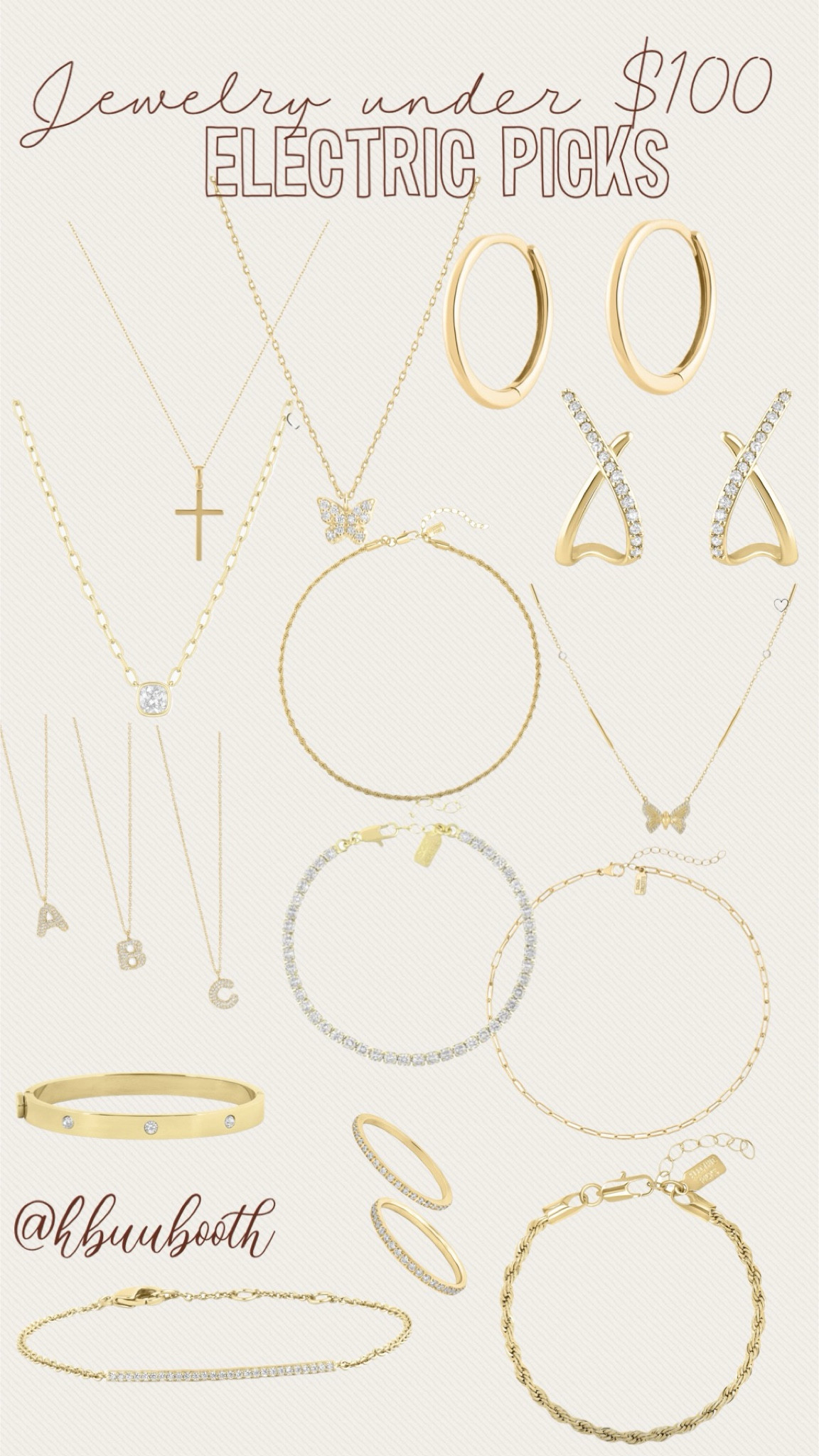 Jewelry under $100
Jewelry finds
Necklaces
Bracelets
Earrings
Gold jewerly 

#LTKFindsUnder100 #LTKGiftGuide #LTKStyleTip