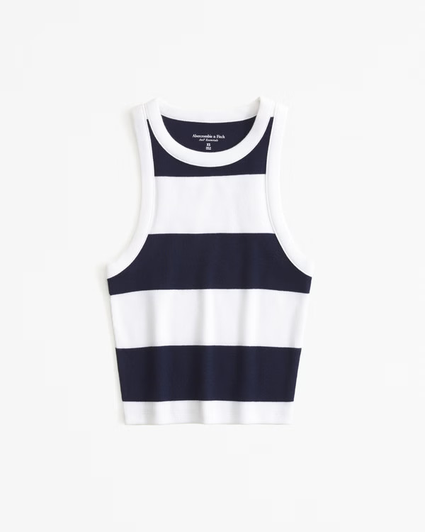Women's Essential High-Neck Rib Tank | Women's Tops | Abercrombie.com | Abercrombie & Fitch (US)