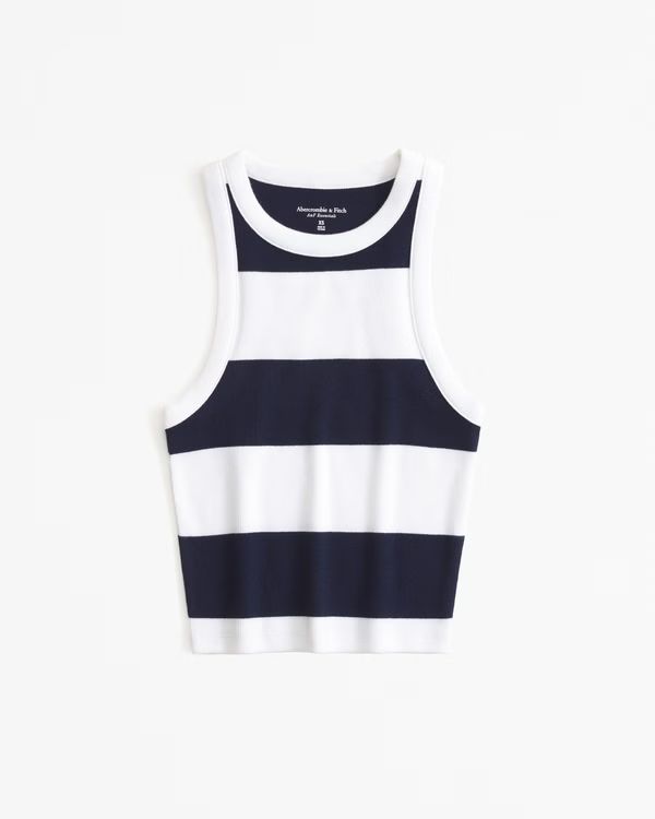 Essential High-Neck Rib Tank | Abercrombie & Fitch (US)