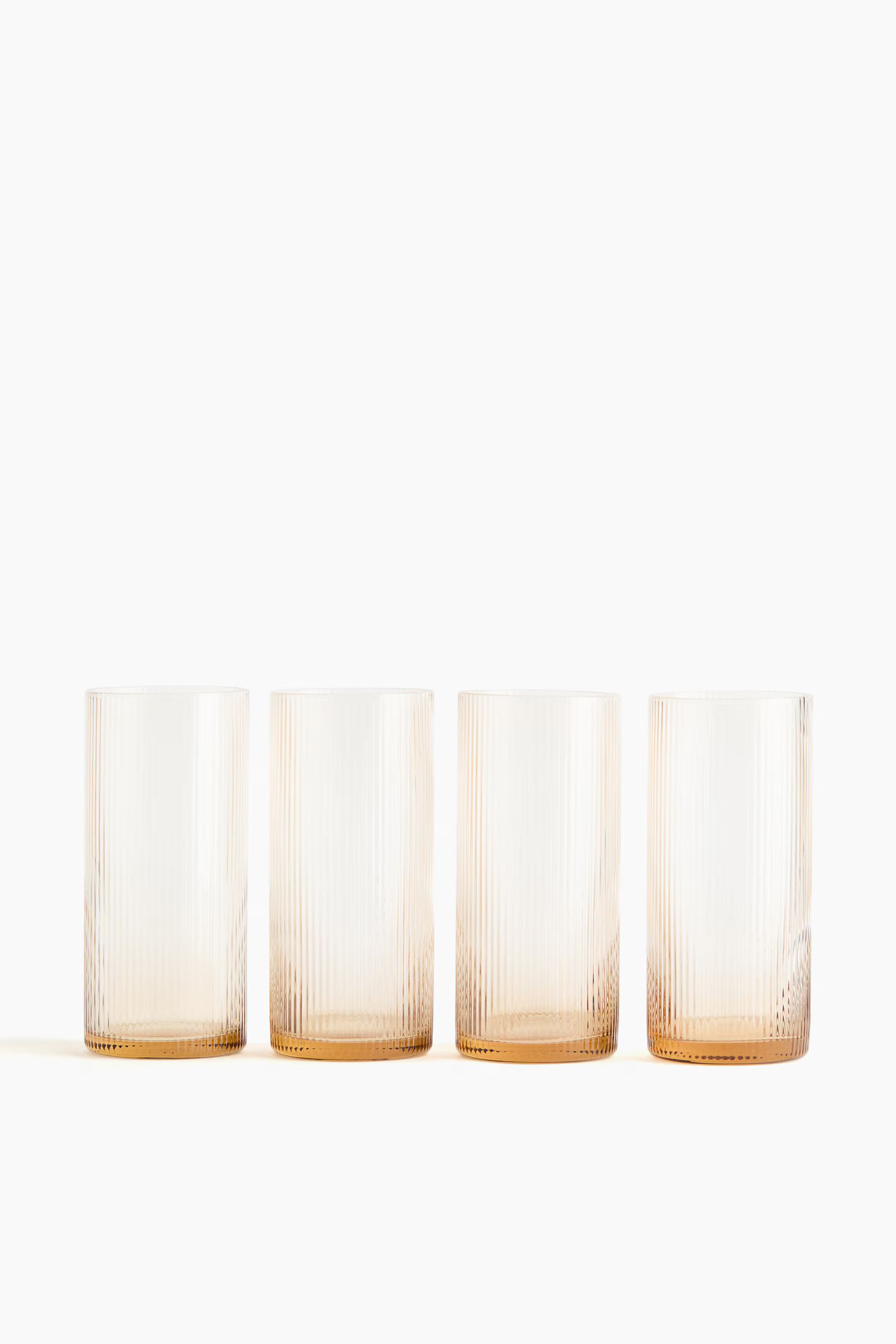 4-Pack Fluted Highball Glasses | H&M (US + CA)