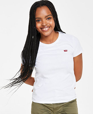 Levi's® Premium Women's The Perfect Crewneck Cotton T-Shirt - Macy's | Macy's