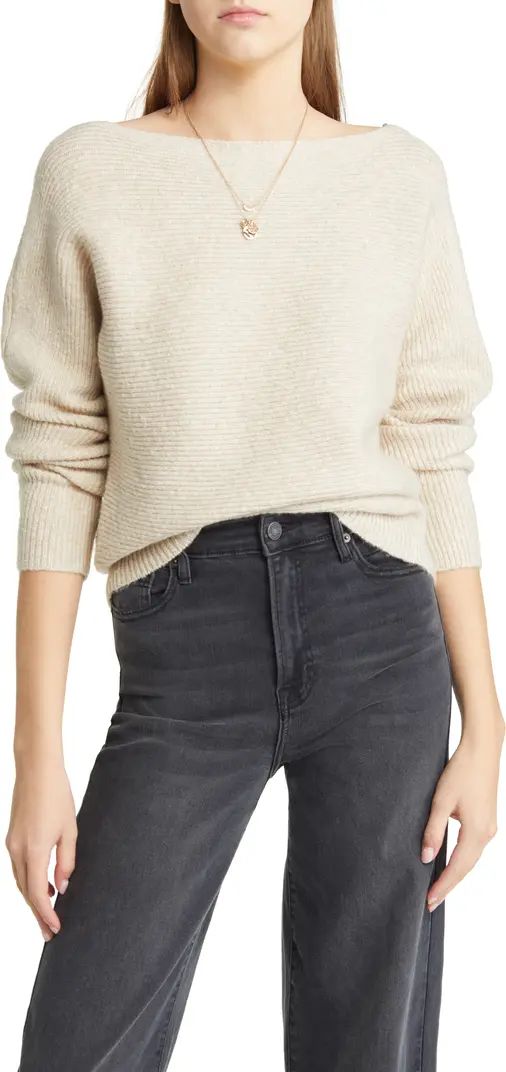 Off the Shoulder Rib Sweater | Nordstrom Canada