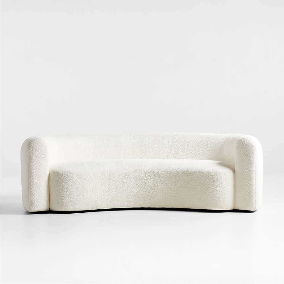 Hugger Curved Boucle Sofa by Leanne Ford + Reviews | Crate & Barrel | Crate & Barrel