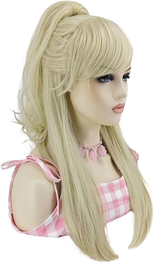 Ariker Blonde Wig for Cowgirl Costume Women Long Blonde Wig with Ponytail Long Blonde Hair Wigs f... | Amazon (US)