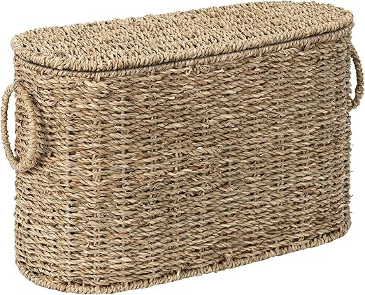 StorageWorks Toilet Paper Storage with Lid, Toilet Paper Storage Holder for 6 Regular Rolls, Wick... | Amazon (US)