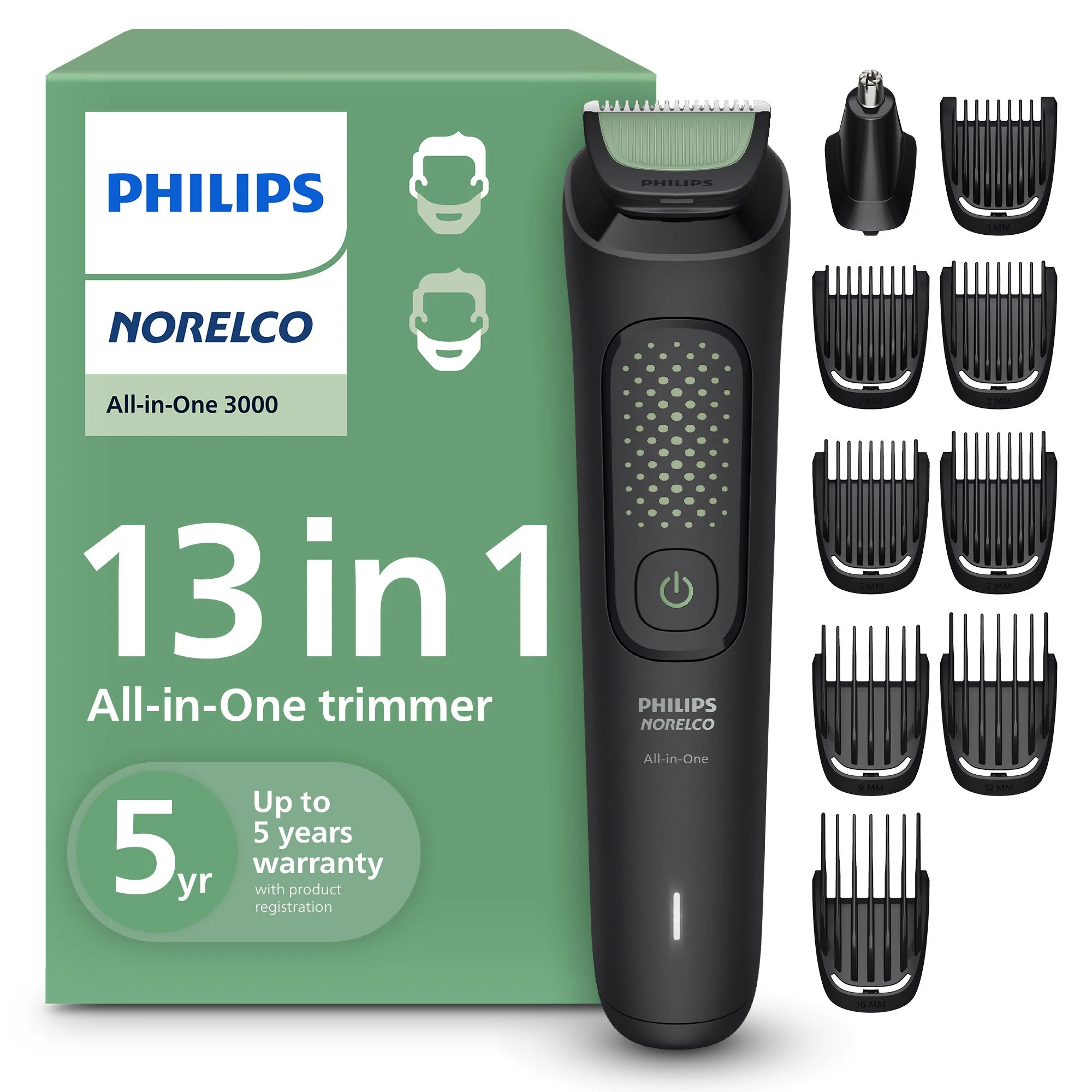 Philips Norelco All-In-One 3000 Series 13 In 1 Trimmer, Beard Styler & Men'S Hair Clipper, 9 Leng... | Walmart (US)