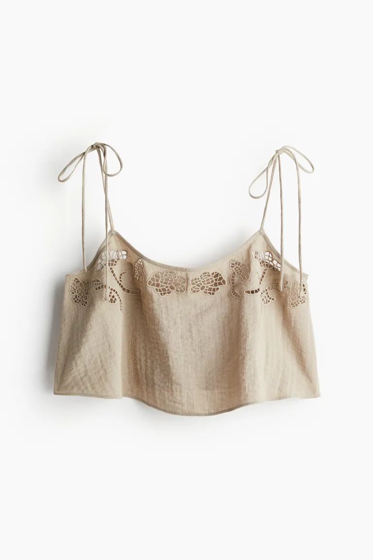 Beach Top with Eyelet Embroidery | H&M (US + CA)