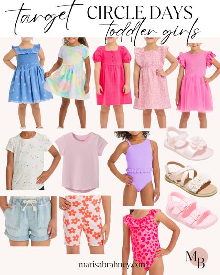 Some amazing deals for Target Circle Week- $5 toddler girls dresses, shirts for under $3 and shorts for under $5. Lots of cute bathing suits marked down to $8 and sandals as low as $7. #targetstyle #targetcircleweek #targetstyle #targetdeals #targetkids #targettuesday

#LTKsalealert #LTKkids #LTKxTarget