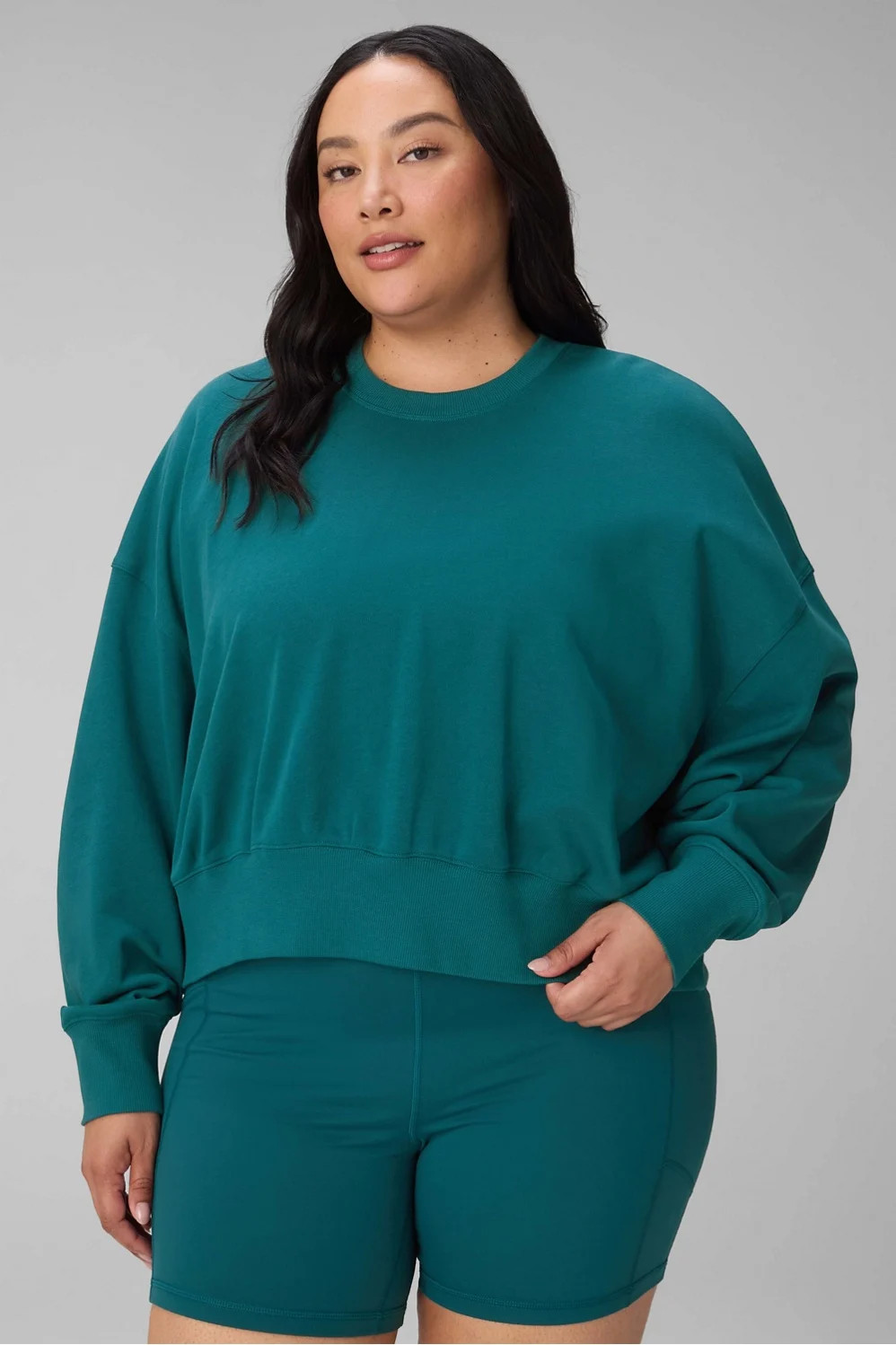 Year Round Terry Crew Neck Sweatshirt | Fabletics