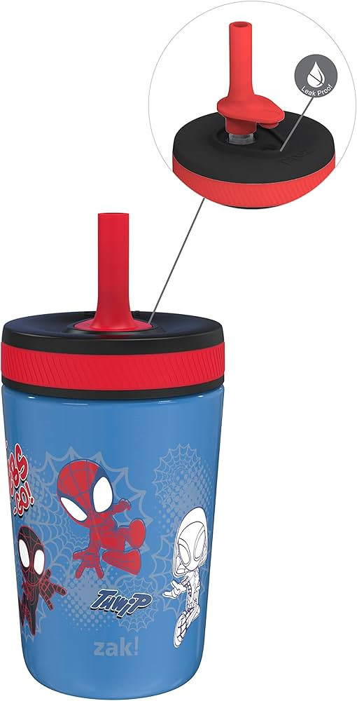 Zak Designs Marvel Spider-Man Kelso Toddler Cups For Travel or At Home, 12oz Vacuum Insulated Sta... | Amazon (US)
