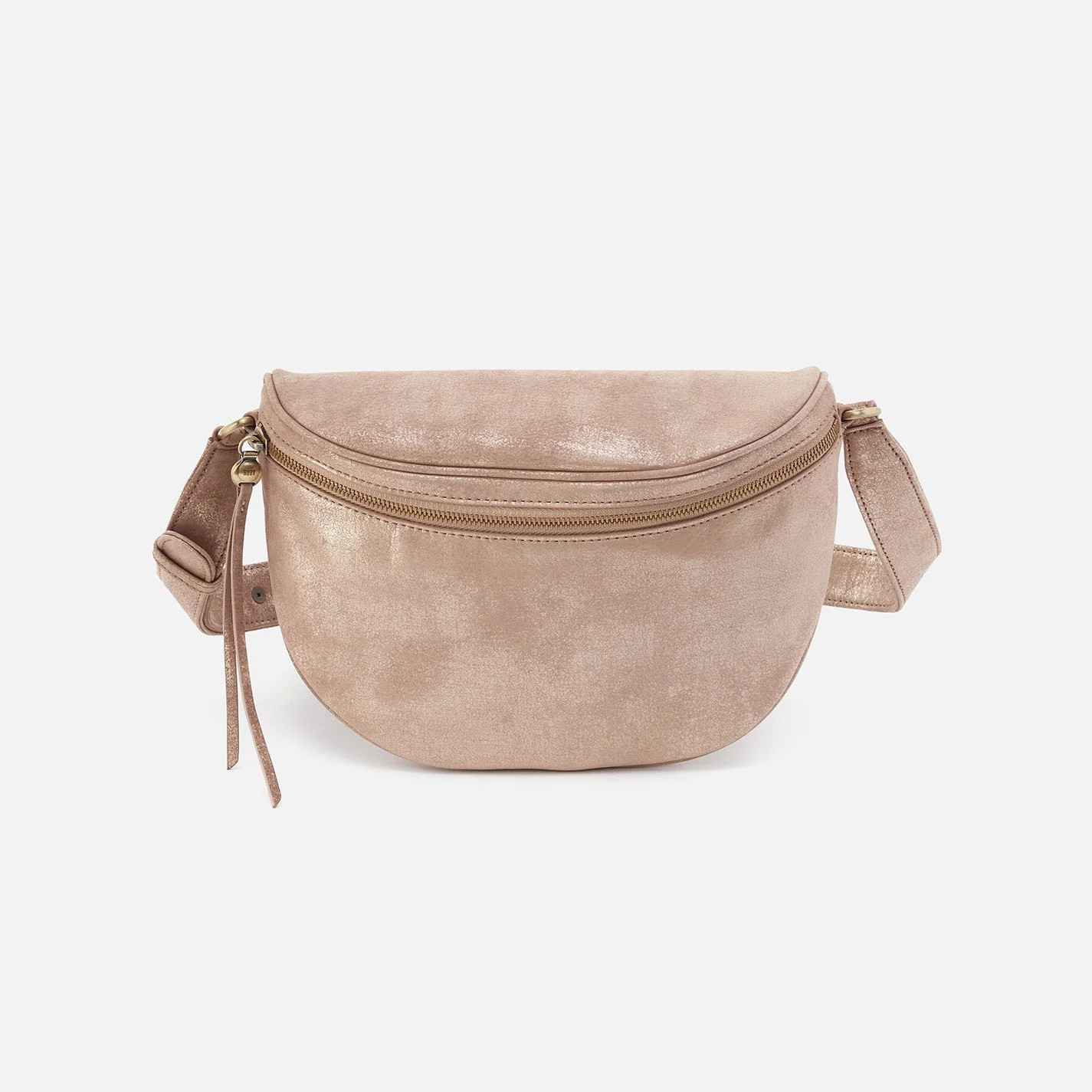 Juno Belt Bag in Soft Metallic Leather - Gilded Beige | HOBO Bags
