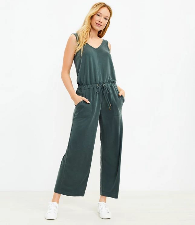 Lou & Grey Sandwashed Sleeveless Jumpsuit | LOFT | LOFT