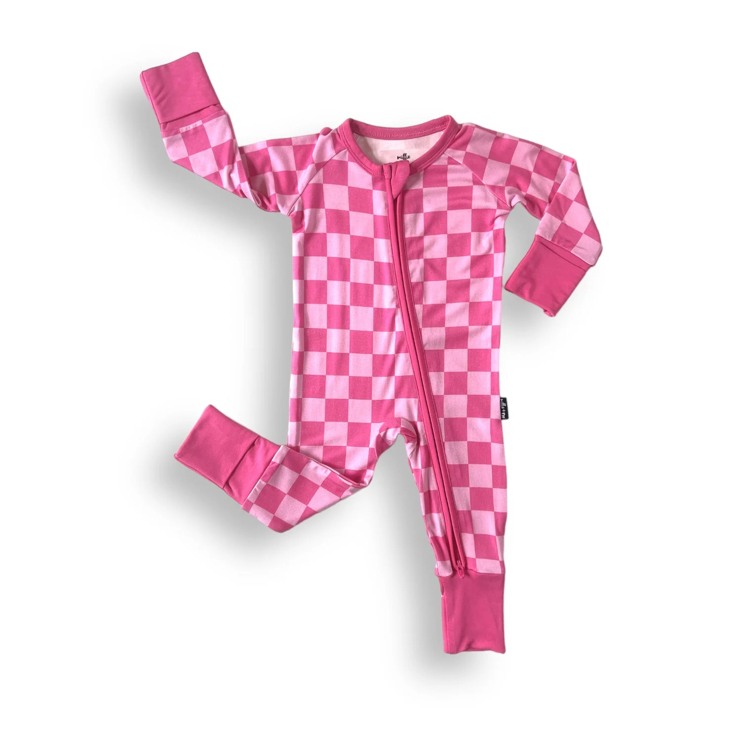 ZIP ROMPER - Pink Check | millie + roo