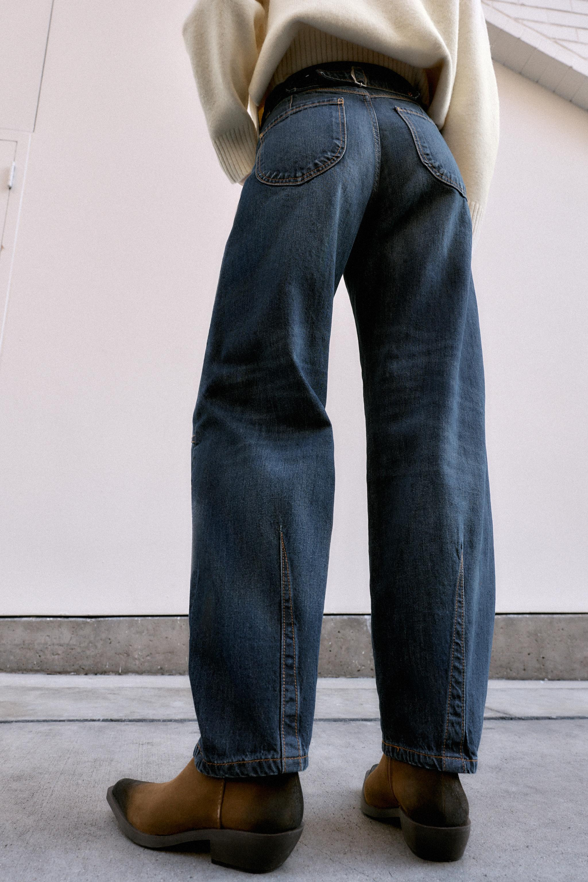 Z1975 BALLOON FIT MID-WAIST JEANS | Zara FR