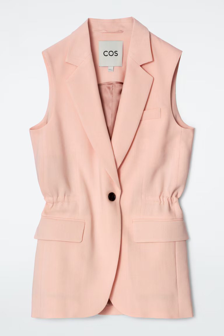 SLIM LINEN WAISTCOAT - APRICOT | COS UK