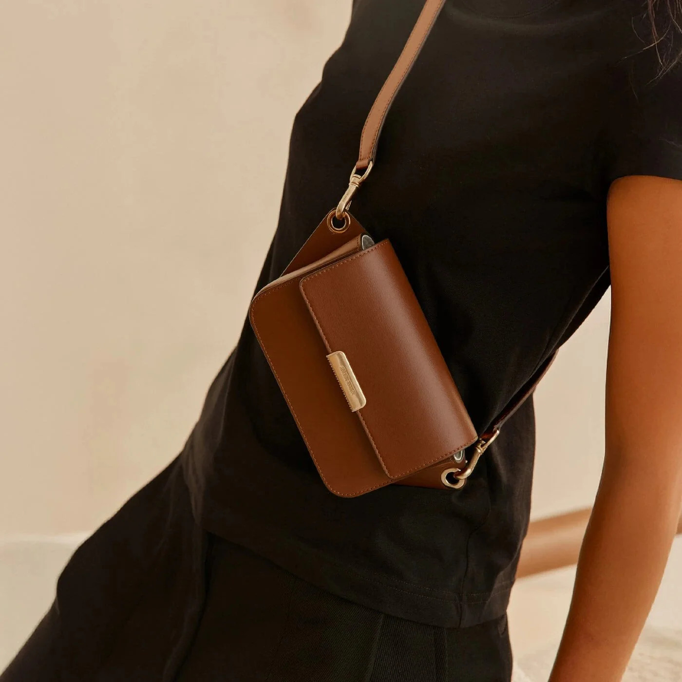 Roquette Belt Bag - Tan Box Leather | ATELIERS AUGUSTE