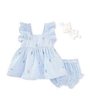 Adventurewear 360 Baby Girls 3-24 Months Tulip Patterned Seersucker Dress | Dillard's | Dillard's