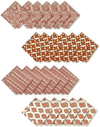 Elrene Home Fashions Everyday Casual Prints Assorted Fabric Napkins, Decorative Cloth Napkins and Ta | Amazon (US)