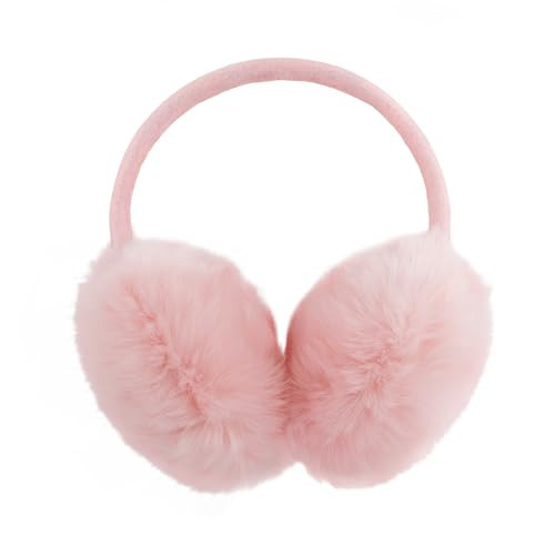 POXIMI Women Winter Earmuffs Girl Ski Adjustable Ear Covers for Kid Cute Bow Ear Warmer Outdoor Earmuff Fleece Lining (C-Pink, ONE SIZE) | Amazon (US)