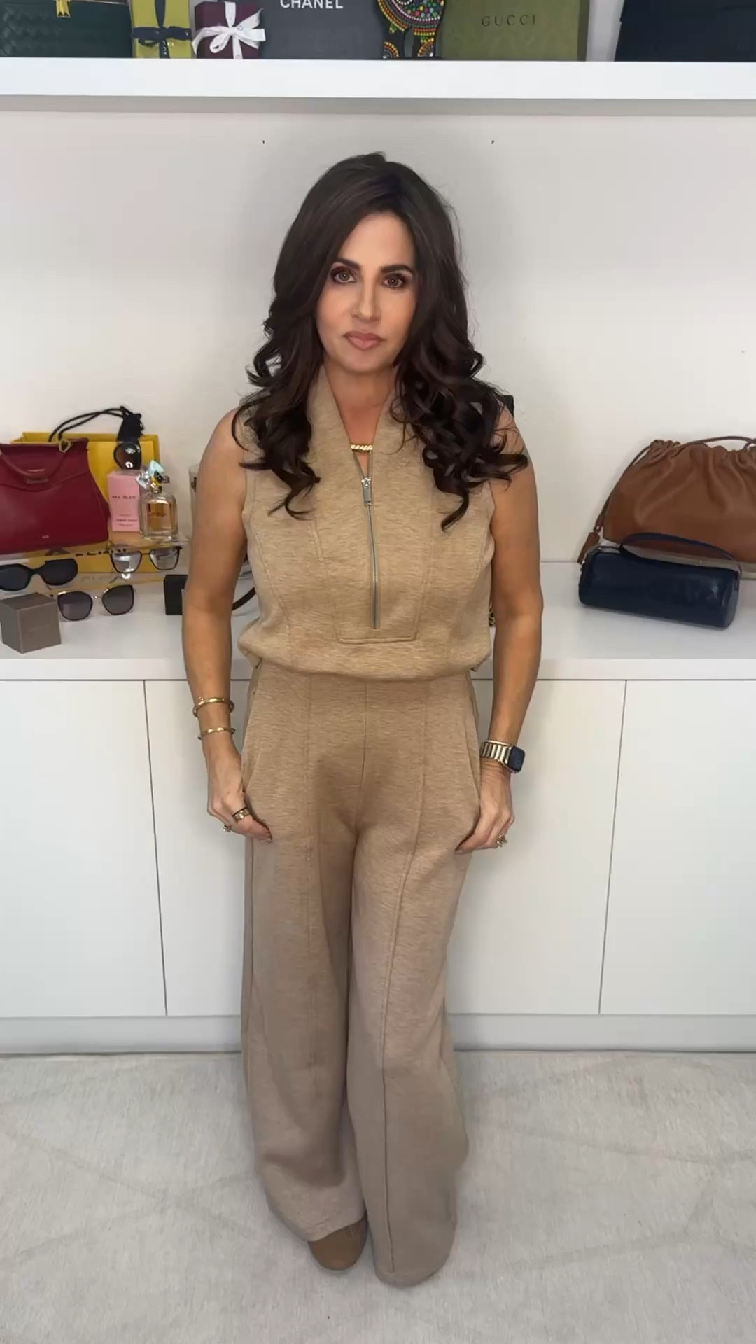 Jumpsuit - in love either the back- you can easily pull down the pants and go to the bathroom without completely undressing. Wearing an xsp #travelinspo #comfyjumpsuit #travel in style.  

#LTKOver40 #LTKSpringSale #LTKTravel