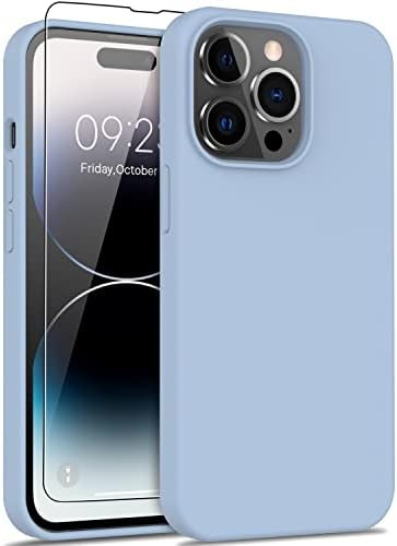 DEENAKIN iPhone 14 Pro Max Case with Screen Protector,Soft Flexible Silicone Gel Rubber Bumper Cover | Amazon (US)