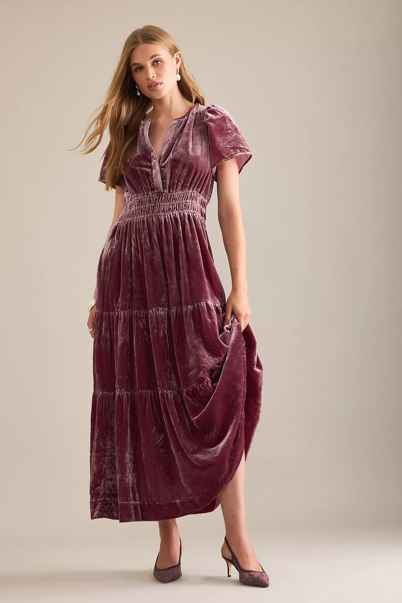 The Somerset Velvet Maxi Dress | Anthropologie (US)