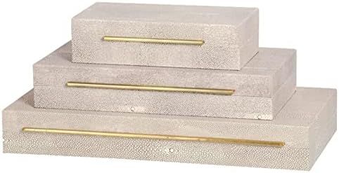 Faux Ivory Leather Pcs Decorative Boxes, Storage Boxes Jewelry Organizer, Men's and women's Acces... | Amazon (US)