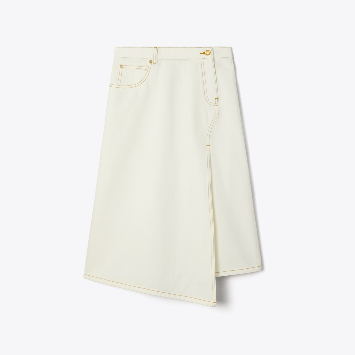 Cotton Denim Skirt: Women's Designer Bottoms | Tory Burch | Tory Burch (US)