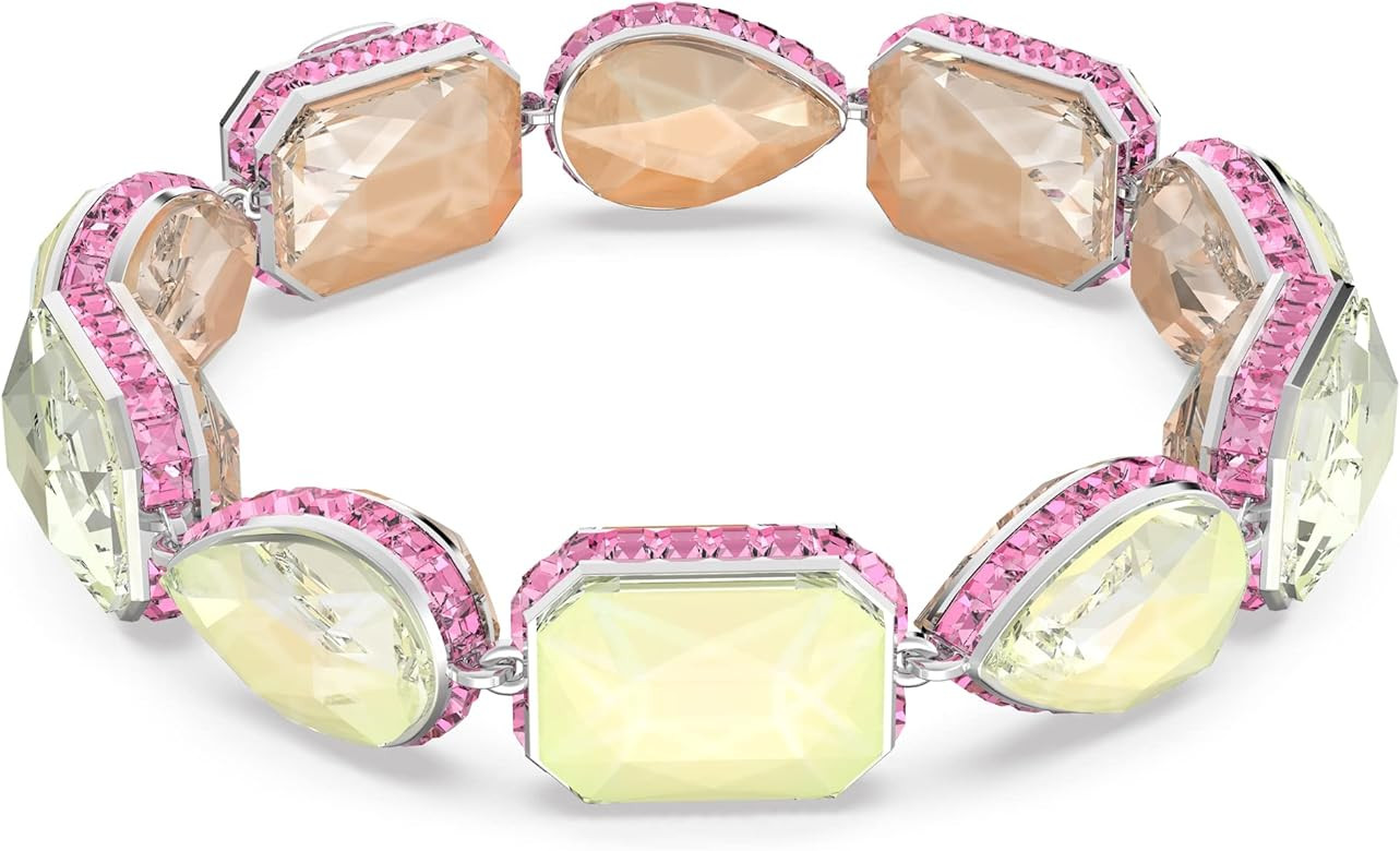 SWAROVSKI Orbita Bracelet, Mixed Cut Crystals, Multicolored, Rhodium Finish | Amazon (US)