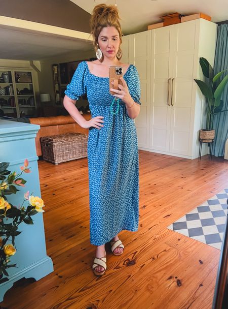 Love this country blue dress for summer 🧵 it’s listed as maternity but definitely can wear if you’re not pregnant (I’m not FYI) 😉

#LTKStyleTip #LTKOver40 #LTKFindsUnder50