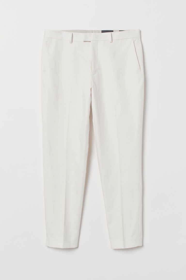 H & M - Slim Fit Suit Pants - White | H&M (US + CA)