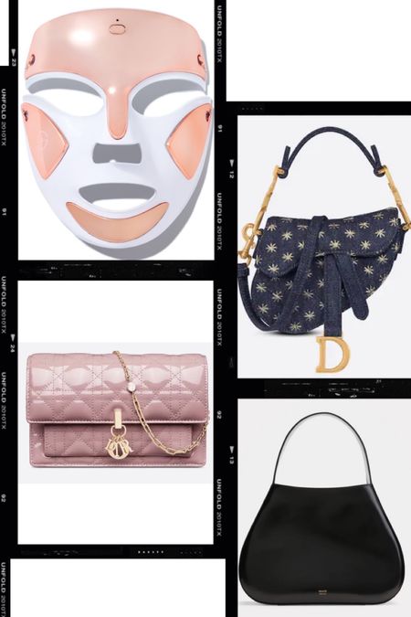 Holiday Gift Guide ideas for her! We recommend gifting her an LED mask that combats acne and signs of aging with light therapy from DR DENNIS GROSS, a denim Dior micro saddle bag, a pink Lady Dior Chain Pouch or a black Khaite Ada Small Leather Hobo Bag. #facemask #led #giftguide #dior #handbag 

#LTKSeasonal #LTKHoliday #LTKGiftGuide