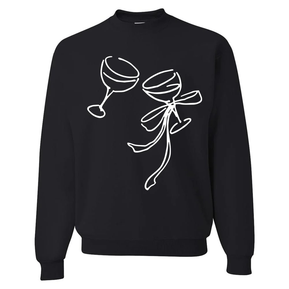 'Holiday Cheers' PUFF Crewneck Sweatshirt | United Monograms