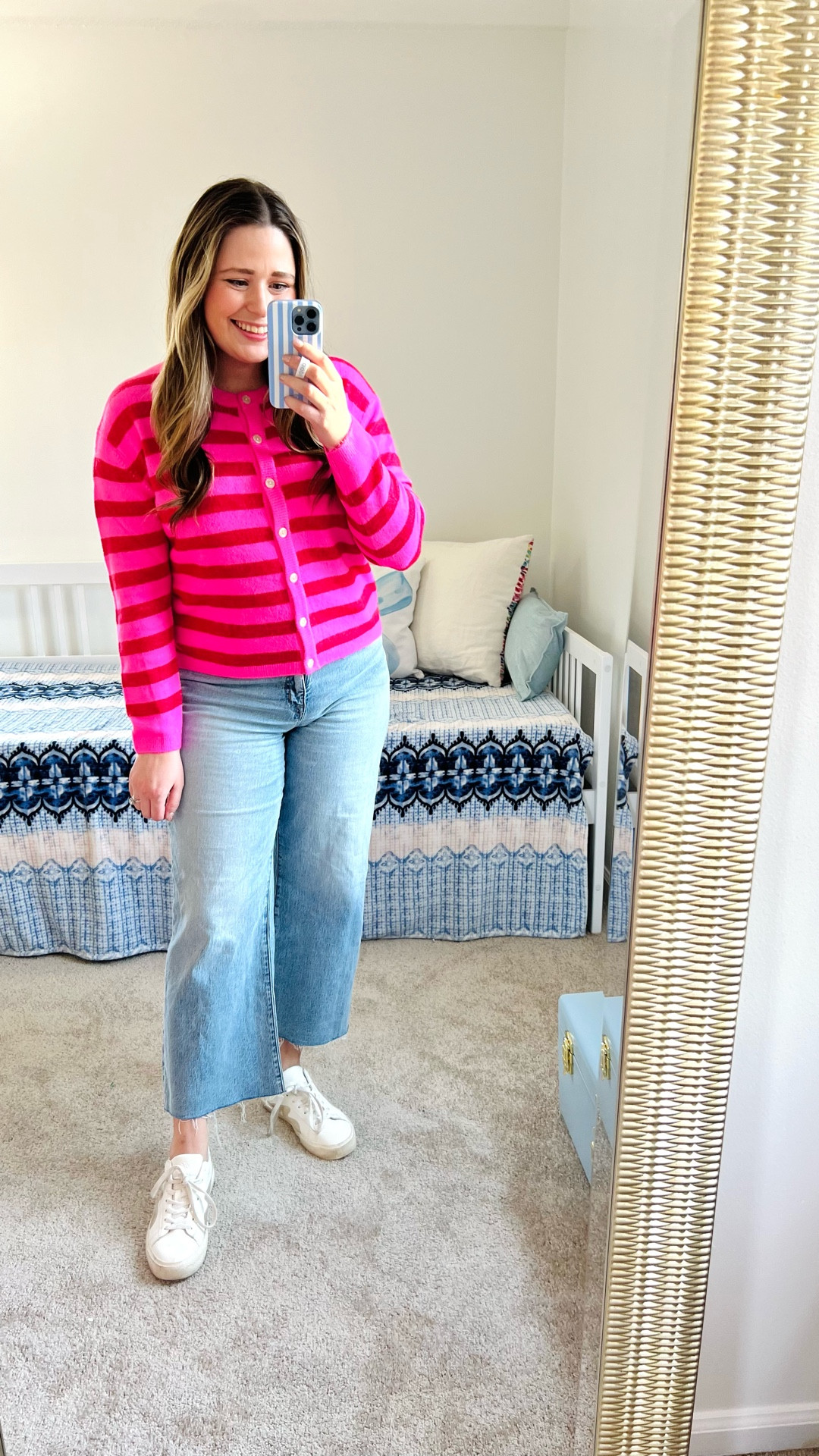 Pink Cardigan || Red Cardigan || Striper Cardigan || Valentine’s Outfit || Galentine’s Outfit || Pink and Red 

Wearing size M 🩷❤️

30% OFF NOW THROUGH SATURDAY! 

#LTKMidsize #LTKSeasonal #LTKootd