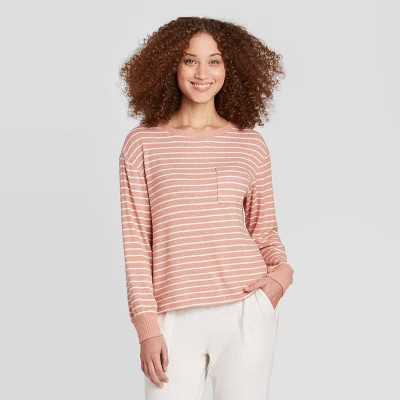 Women's Striped Perfectly Cozy Lounge Sweatshirt - Stars Above™ | Target