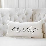 Lumbar Pillow - Family - Handmade in the USA, calligraphy, home decor, wedding gift, engagement pres | Amazon (US)
